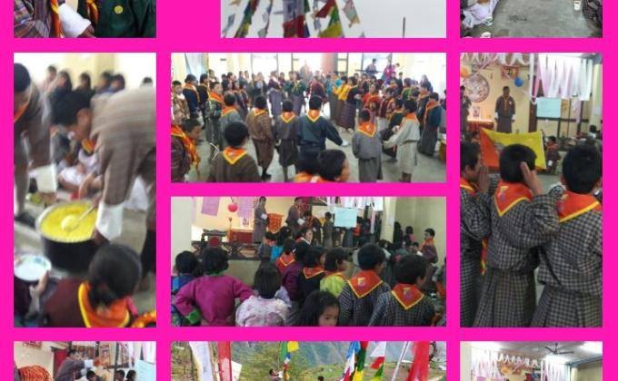 cub investiture ceremony and erection of prayer flags and lead the celebration
