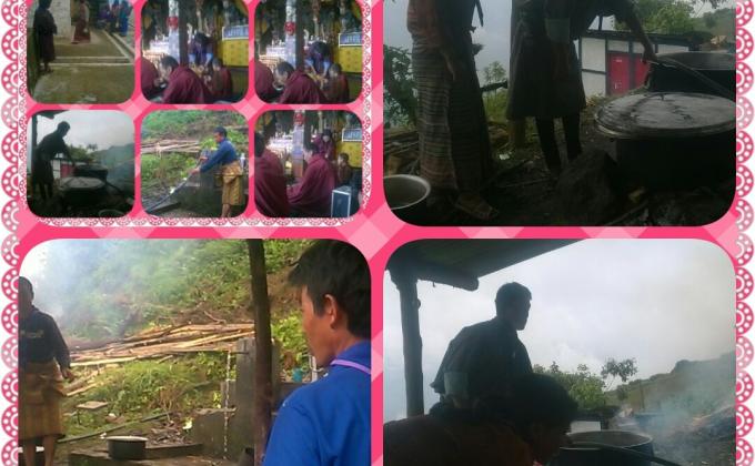 recitation and helping in the kitchen on parinirvana day 