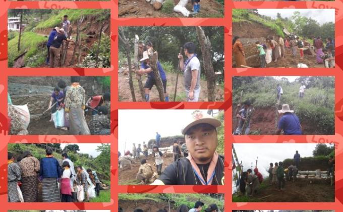 work in progerss through volunteer to built traditional play field.  c