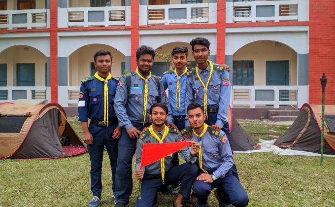 ব্রাহ্মনবাড়িয়া জেলা কর্তৃক আয়োজিত রোভার মেট কোর্স এ ২য় দিন গৌরব পতাকা অর্জন করে গিলওয়েল উপদল।