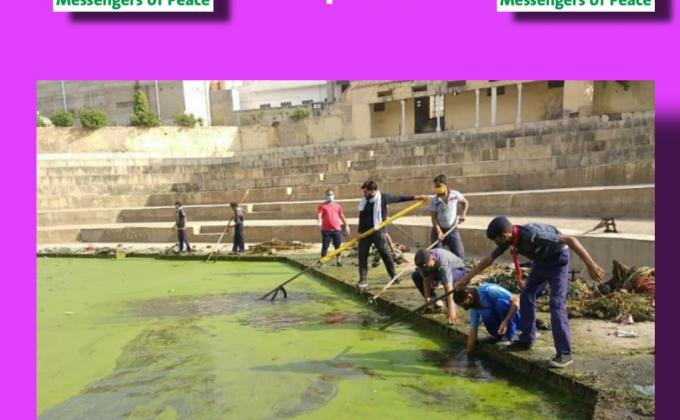 #messenger of peace. cleaning madhav sagar