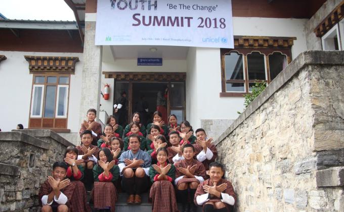 A group of Yebilaptsa Central School participates in Youth Summit