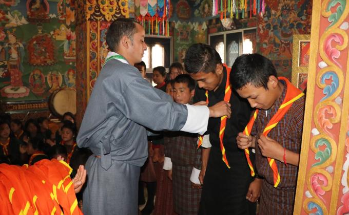 Investiture Ceremony for new Scouts