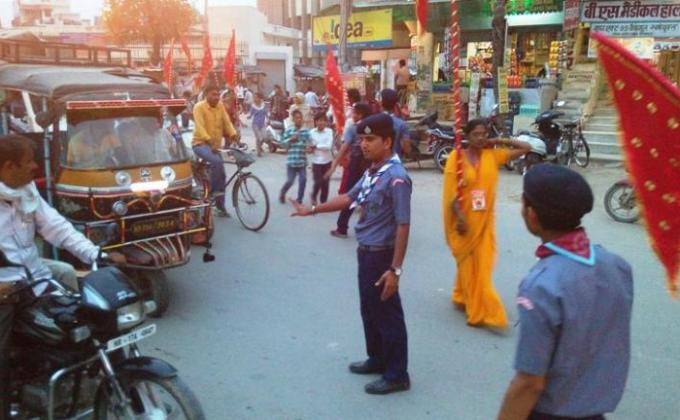 Service in Salasar Balaji Mela