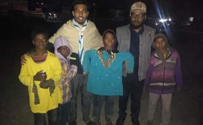 পথশিশুদের মাঝে শীত বস্ত্র বিতরণ