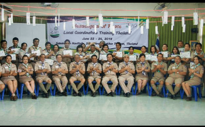 ทำหน้าที่ผู้ช่วยวิทยากร ในการอบรม Messengers of Peace