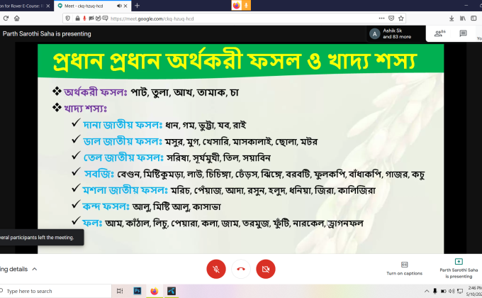 Efficiency E-cours in Online 2020