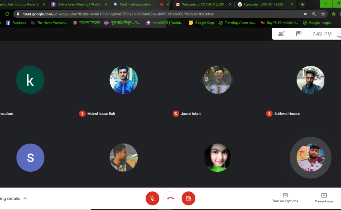 3rd Online Crew Meeting ( Bangladesh Scouts Tree Plantation) 