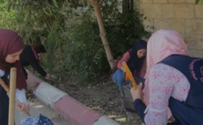 We're in a continuous voluntery work in the Eldery House of Nablus