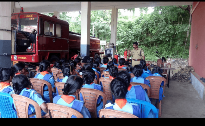 Disasater Preparedness Program at Fire Station. 