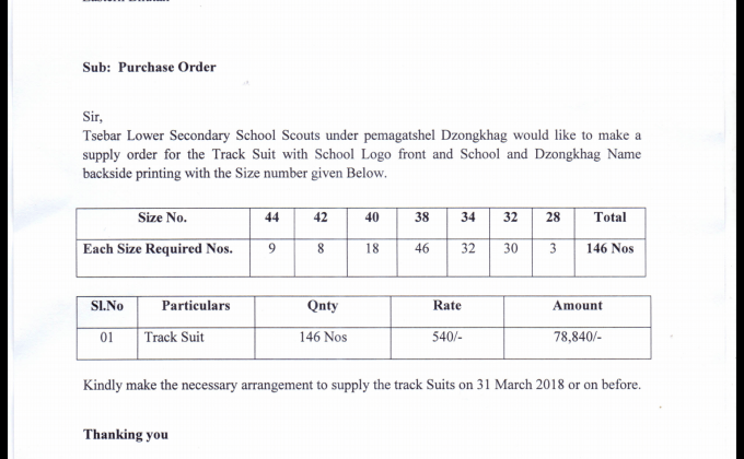Scouts track suits ready now