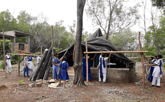 Rajyapuraskar testing camp for Guides Udupi district Karnataka state India 