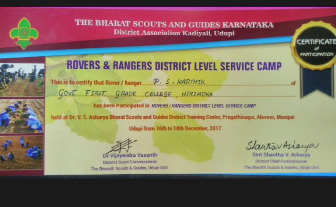 ROVERS & RANGERS DISTRICT LEVEL SERVICE CAMP