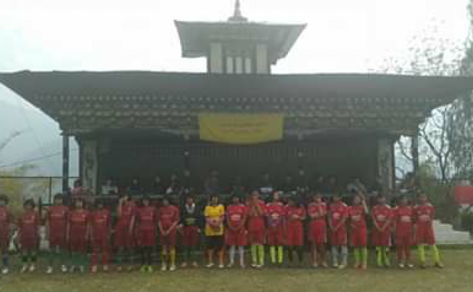 Football competition for girls.