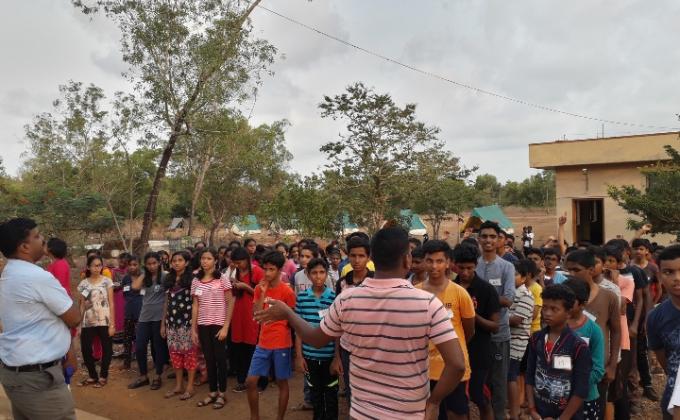 "Service at Rajyapuraskar Preparatory camp for Scouts and Guides" Bsg district association Udupi  karnataka State, India."