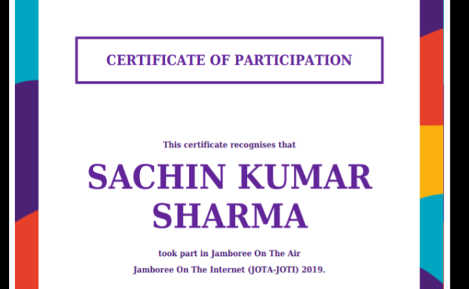 my jota-joti certificate 