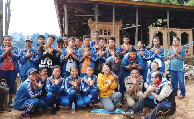 Rebuilding of lhading goenpa