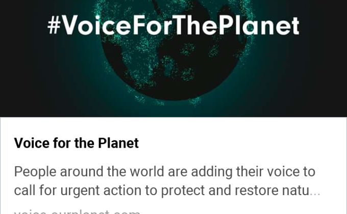 #VoiceForThePlanet