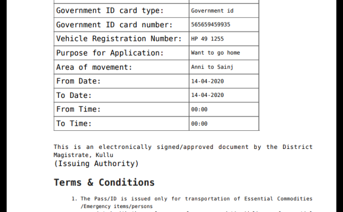 Helped to get COVID pass during Lockdown