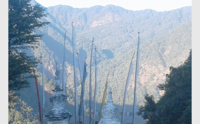 White Washing of Stupa(chorten)