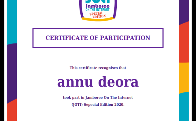 Digital Scouting Guiding(#Special JOTI, 3 – 5 April 2020)