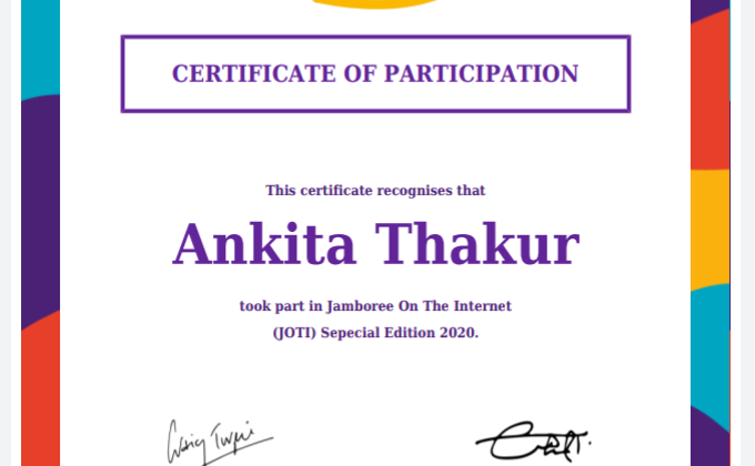 Project Sankalp(D) Digital Scouting Guiding (1) Challenge - #Special JOTI, 3-5 April 2020 