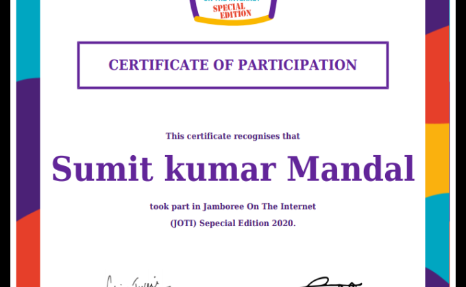 Digital scouting guiding , challenge 1-# Special JOTI,3-5 April 2020.