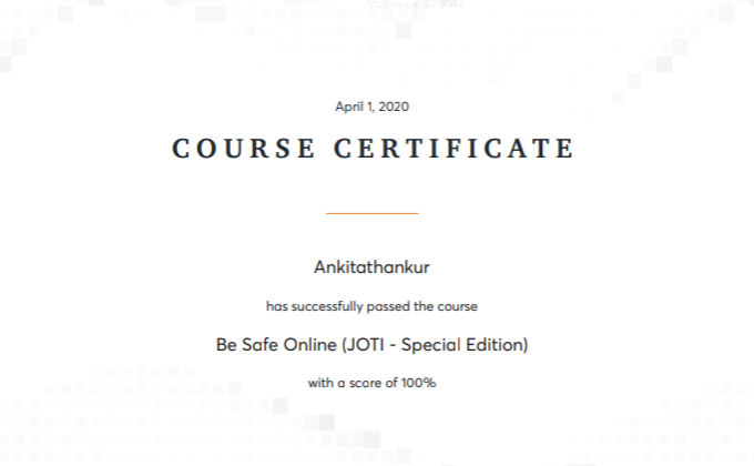 Be Safe Online (JOTI - Special Edition)