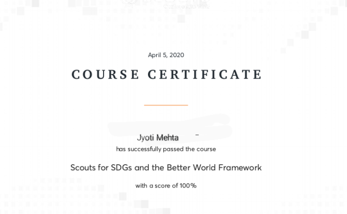 #E-Learning course on SDG and Better World Framework