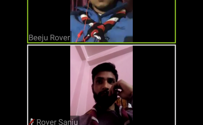 virtual meeting with our crew (snow land rover open crew)