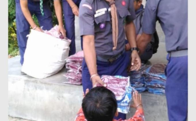 Cloths distribution to the needy childens