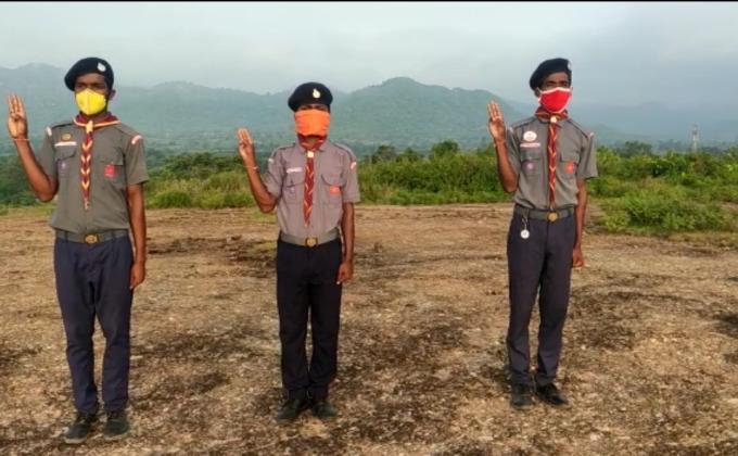 Celebrated Wold Scout Scarf day and Scouting Sunrise day 