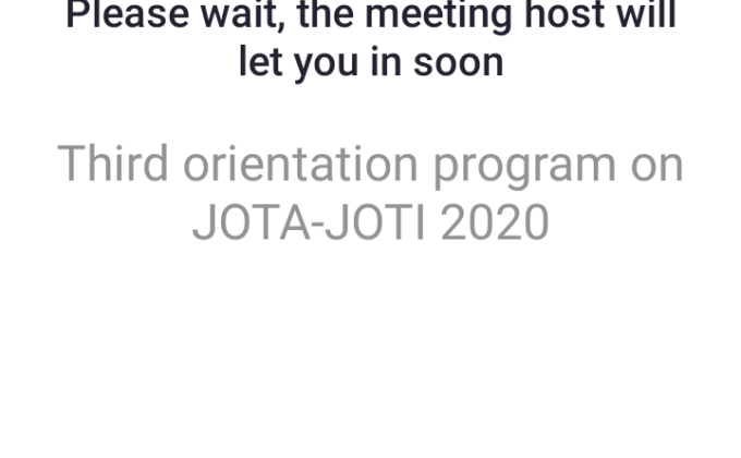 Orientation  Program  On JOTA-JOTI 2020.