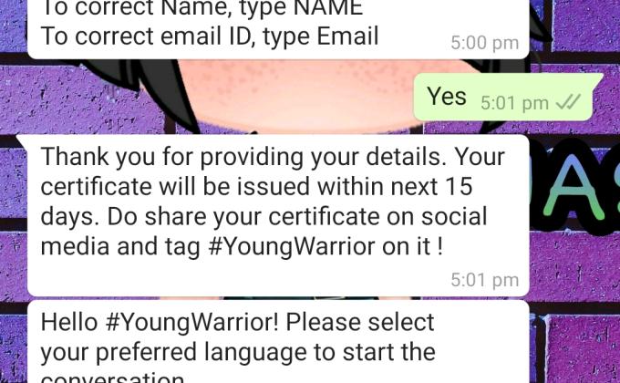 SANKALP 2.0 , Activity- 18:- YOUNG WARRIOR