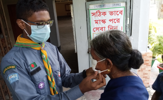 Mask giving and creating awarness about 'Corona Virus'.