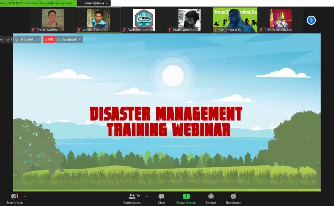 Online Training Programme (Webinar) collaboratively conducted with the Disaster Management Centre - Sri Lanka