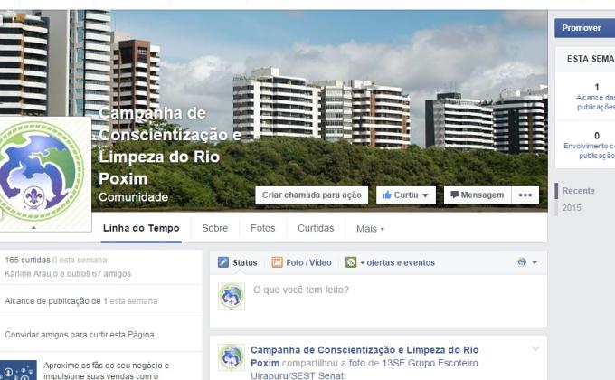 Campanha de conscientização e limpeza do Rio Poxim