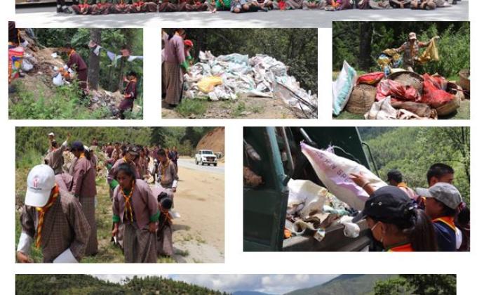 Semtokha-Dochula Highway Cleaning Campaign 