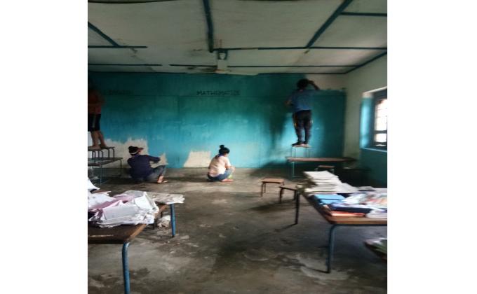 School White Washing and Inner Walls Painting