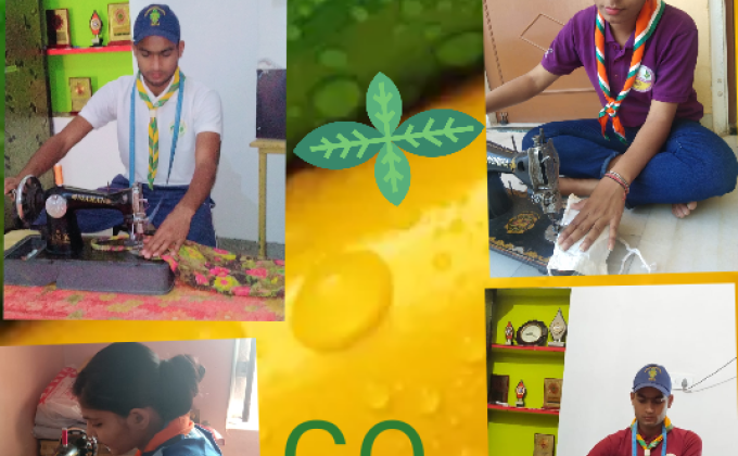 I was the make cloth bag and mask 
mask are distributed the people