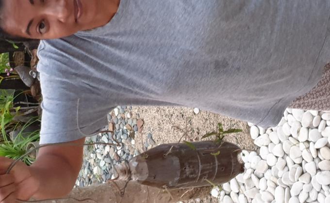 USED BOTTLE PLANTING