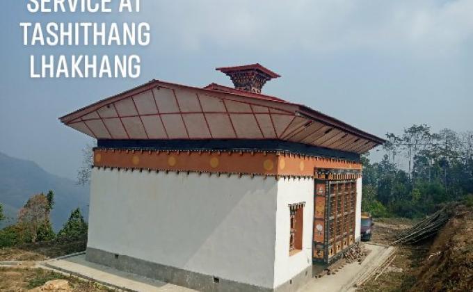Service at Renovation of Tashithang Lhakhang