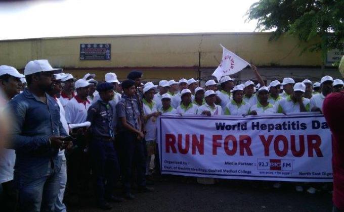 The Bharat Scouts & Guides, Rovers of Assam State conducting World Hepatitis Day on 28.07.2015