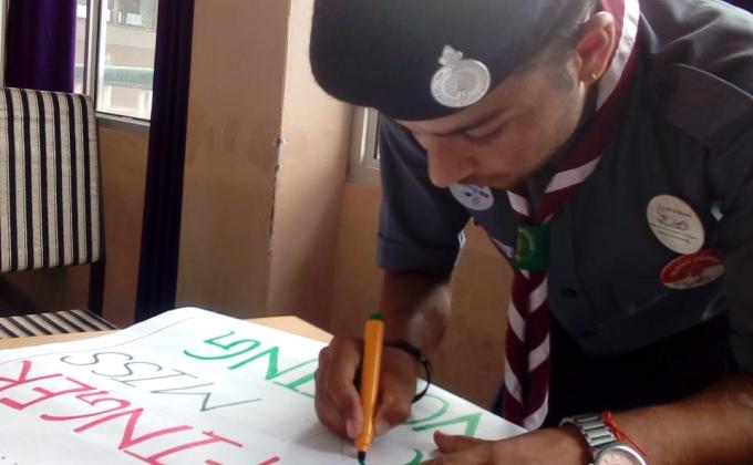 Poster Making to aware people about  on Importance of Voting.