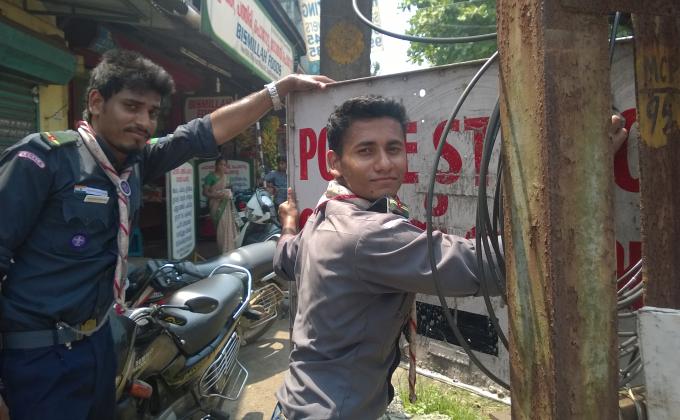 Ksbsg Town Cleaning Program; part of Gandhi Jayathi 