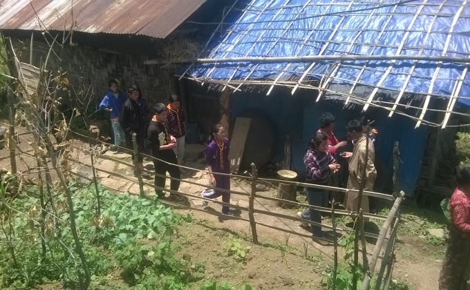 Door to door awareness  in a community.