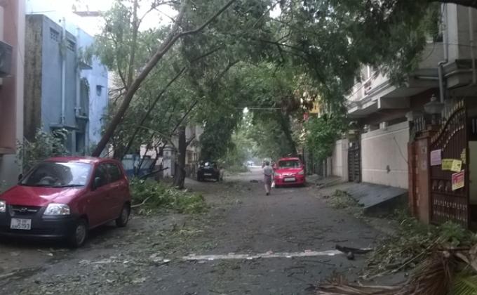SERVICE DURING VARTHA CYCLONE