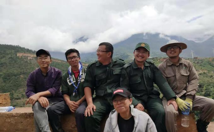 108 Volunteers at Renovation of Wangduephodrang Dzong