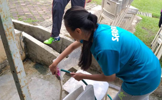 Cleaning and Repairing the Chairs for our BASIC Project