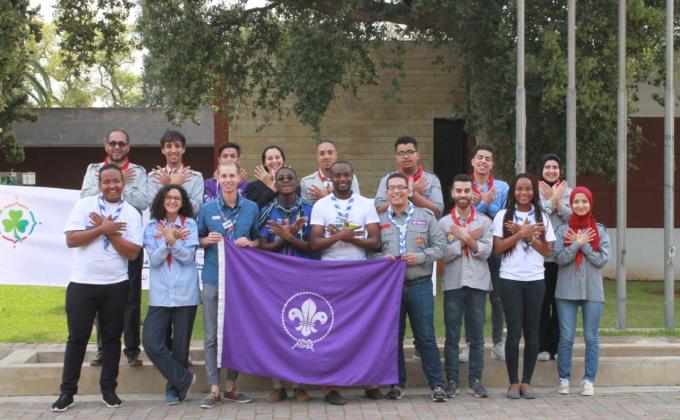 Formation de scouts Messagers de la paix des pays francophones du 7 au 13 Avril Au Maroc au NAKBORO